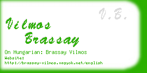 vilmos brassay business card